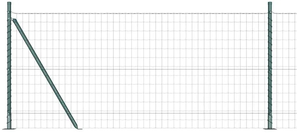 vidaXL Τεντώτο με στήριγμα Πράσινο 1 x 10 m Χάλυβας και PVC