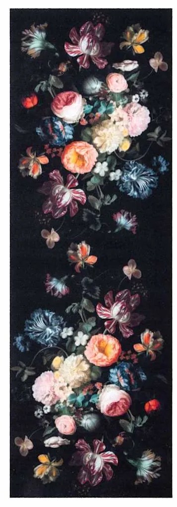 vidaXL Χαλί Κουζίνας Floral Λουλούδια 60 x 180 cm Βελούδο