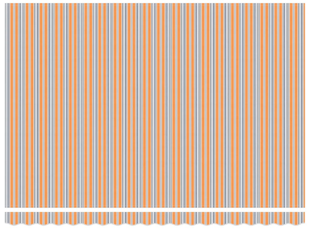 vidaXL Υποδοχή Ανασυρόμενης Τέντας Ριγέ 450x300 cm