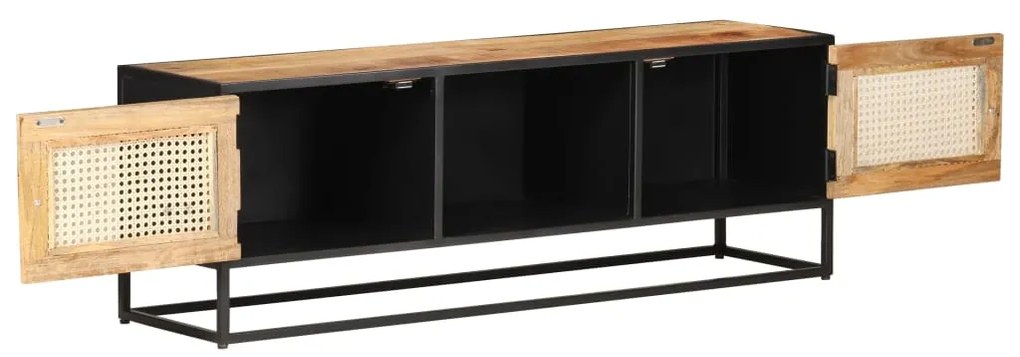 vidaXL Έπιπλο Τηλεόρασης 120x30x40 εκ. Ξύλο Μάνγκο/Φυσικό Ζαχαροκάλαμο