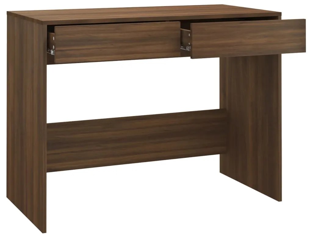 vidaXL Γραφείο Καφέ Δρυς 101x50x76,5 εκ. από Επεξεργασμένο Ξύλο