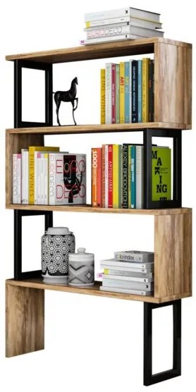 ΒΙΒΛΙΟΘΗΚΗ INGRID ΚΑΡΥΔΙ ΜΕ ΜΑΥΡΟ ΣΚΕΛΕΤΟ HM8867.01 80x22x128 εκ.