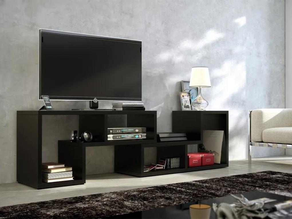 Τραπέζι Tv Gilroy 110, Μαύρο, 90x48x35cm, 32 kg | Epipla1.gr