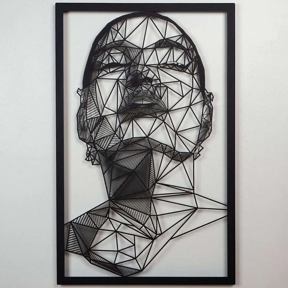 Διακοσμητικό Τοίχου Antonietta 507ATP1105 45x70cm Black Wallity Steel