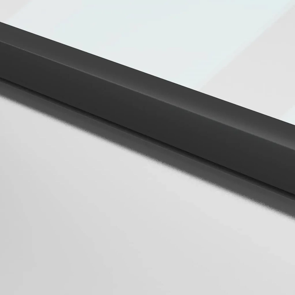 vidaXL Εσωτερική Πόρτα Μαύρη 102,5x201,5 εκ. Ψημένο Γυαλί & Αλουμίνιο