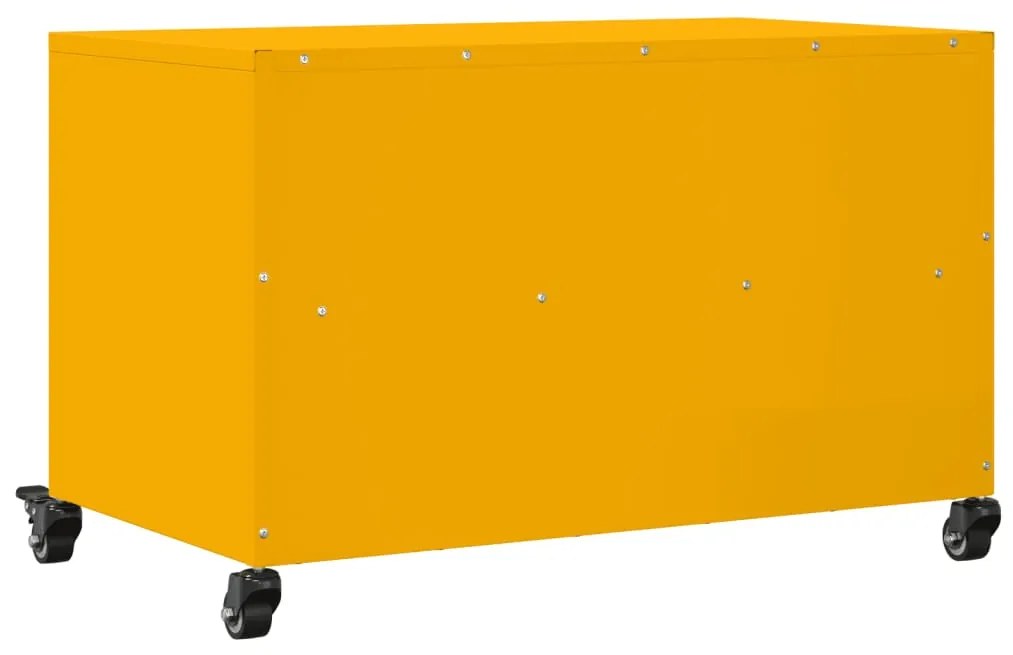 Έπιπλο Τηλεόρασης Μουσταρδί Κίτρινο 68x39x43,5 εκ. από Ατσάλι 846701
