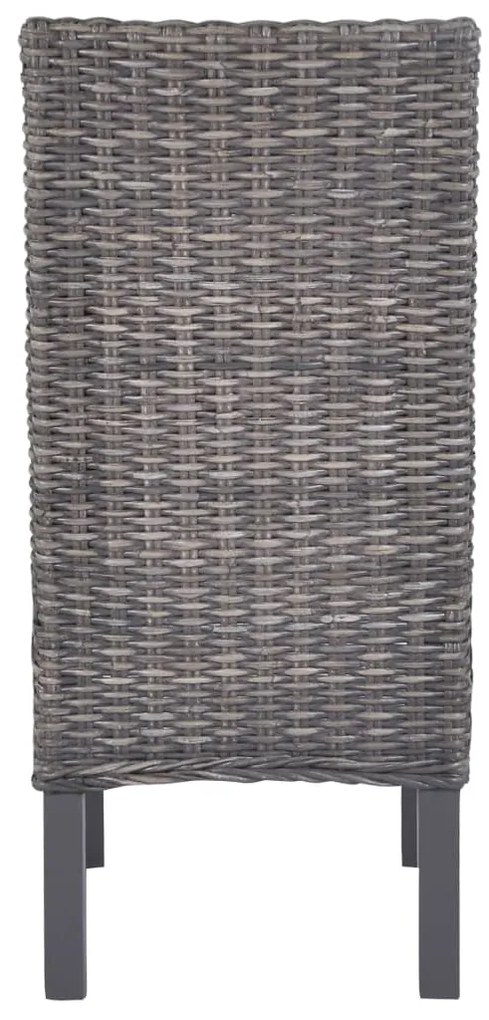 vidaXL Καρέκλες Τραπεζαρίας 6 τεμ. Καφέ από Ρατάν Kubu και Ξύλο Μάνγκο