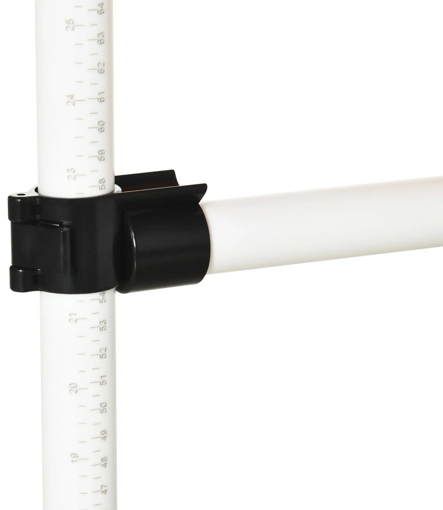 PawHut Σετ Εκπαίδευσης Σκύλων Δακτύλιος Άλματος για Εκπαίδευση Agility Κατοικίδιων Φορητό PE Λευκό + Πορτοκαλί 74,5 x 66 x 91 cm