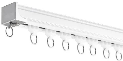 VEVOR Ceiling Curtain Track Set 17.7 FT/5.4 Meter Room Divider with Hooks White
