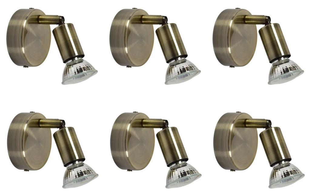 Φωτιστικό Οροφής - Σποτ SE 140-BR1 (x6) Saba Packet Bronze adjustable spotlight+ - Μέταλλο - 77-8837