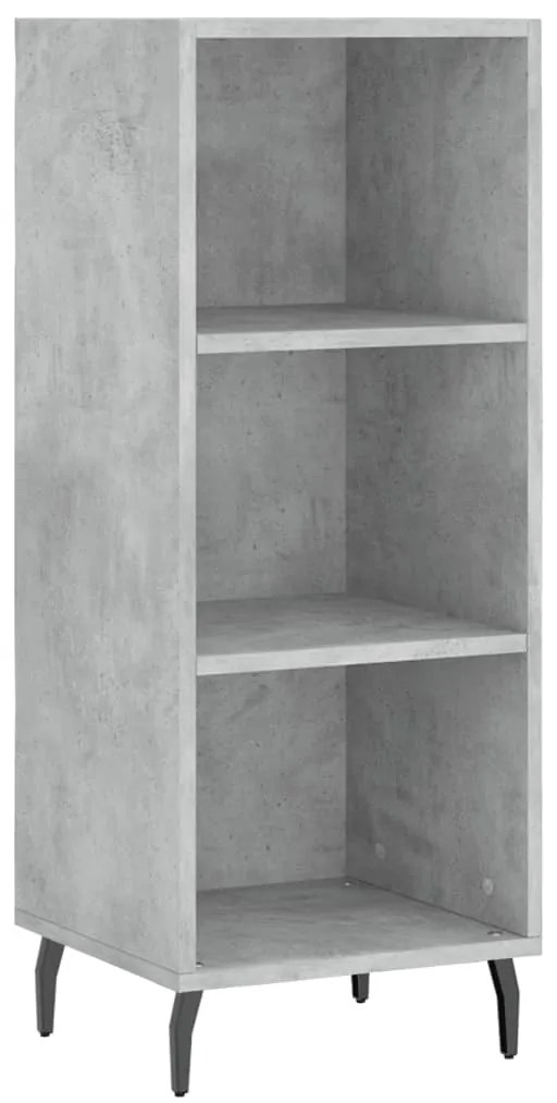 vidaXL Ντουλάπι Γκρι Σκυροδέματος 34,5x34x180 εκ. Επεξεργασμένο Ξύλο