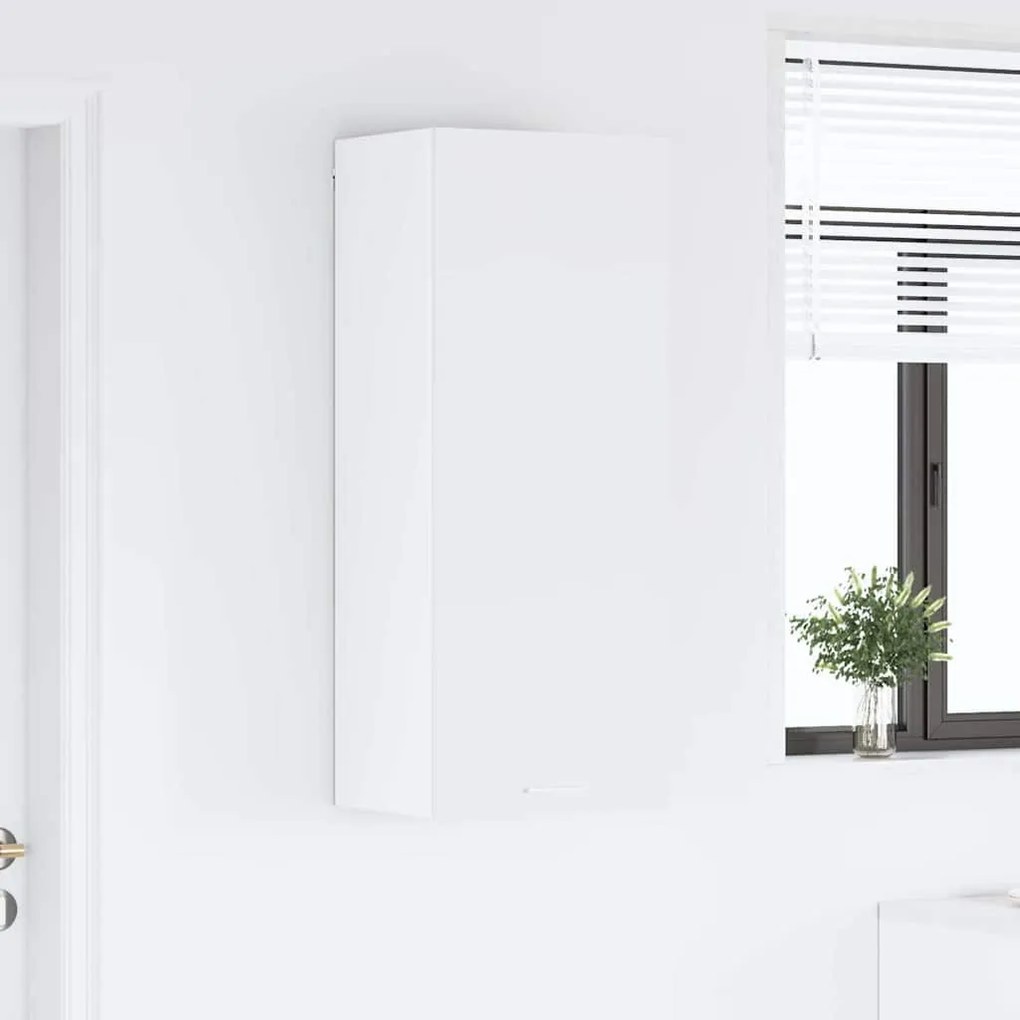 vidaXL Κρεμαστό ντουλάπι Λευκό 40 x 31 x 100 εκ. Επεξεργασμένο ξύλο