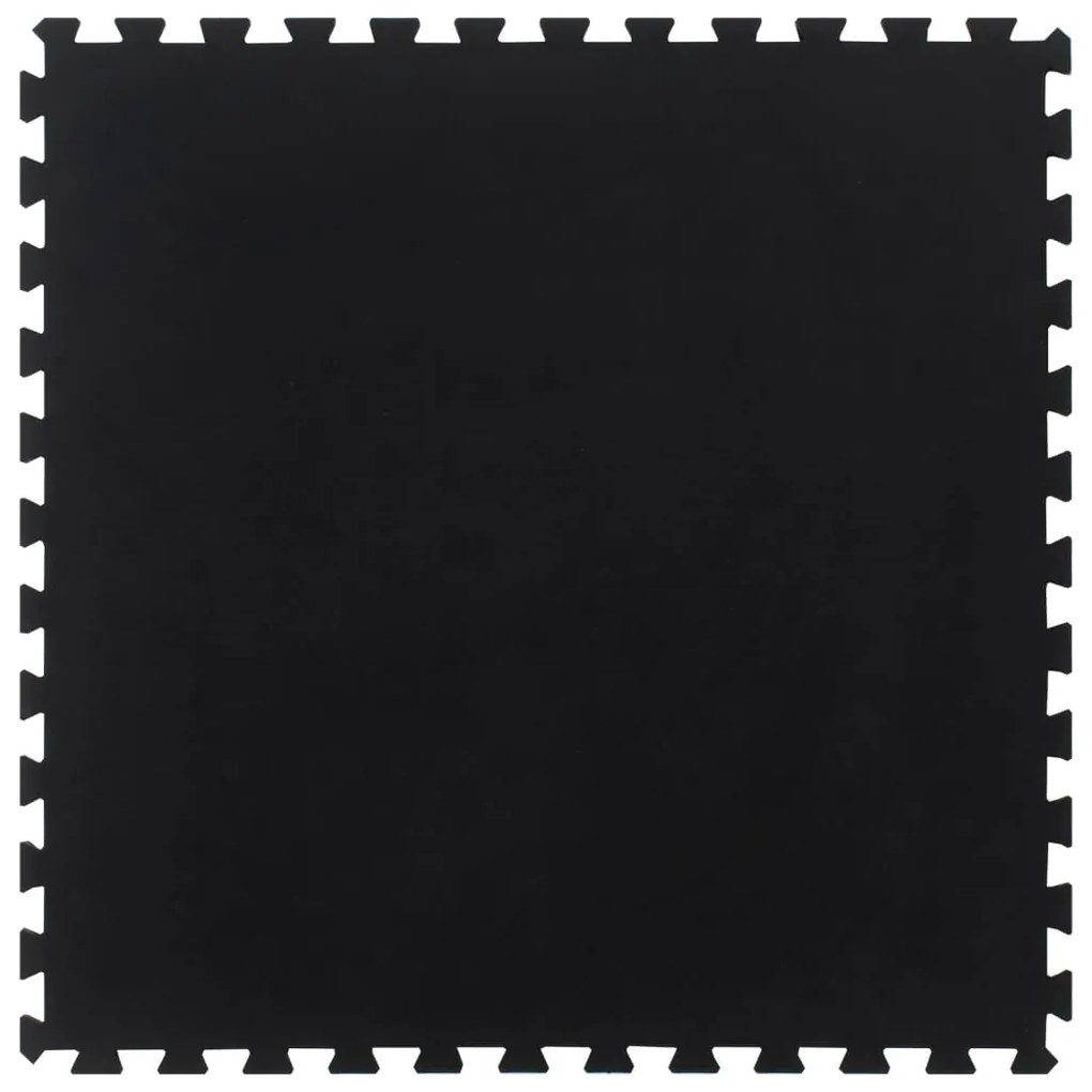 vidaXL Δάπεδο Προστασίας Παζλ Μαύρο 12 χιλ. 100x100 εκ. Καουτσουκ