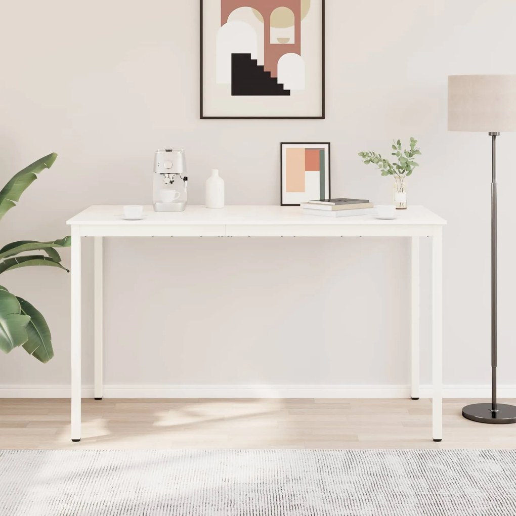 vidaXL Τραπέζι μπαρ Λευκό 110 x 55 x 105 εκ. Στερεά ξυλεία πεύκου