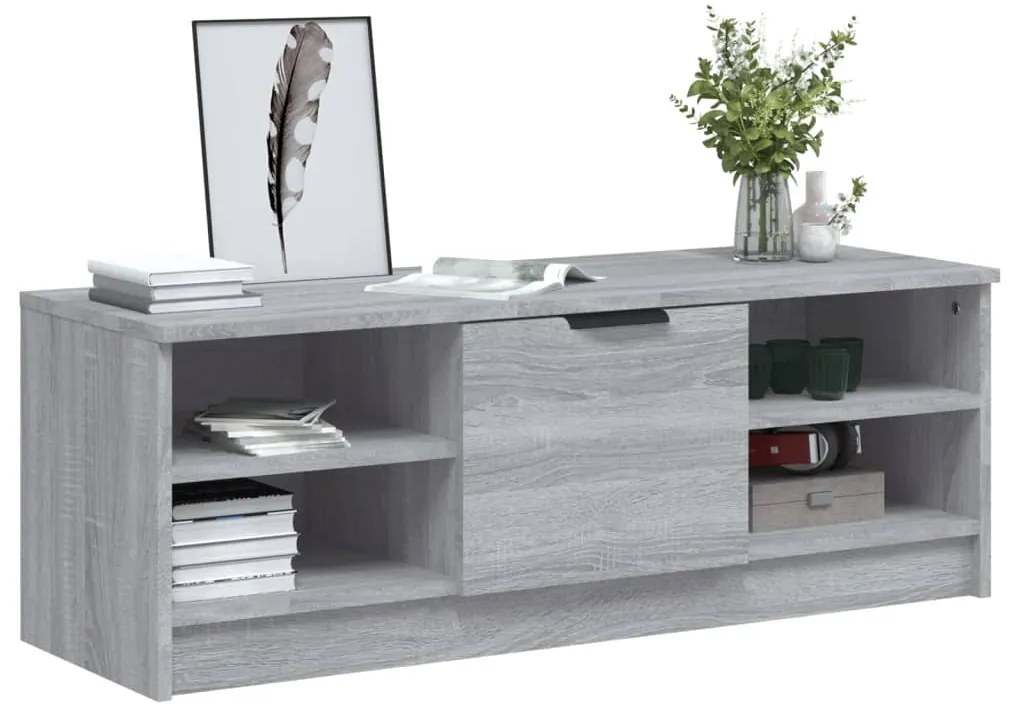 vidaXL Έπιπλο Τηλεόρασης ΓκριSonoma102x35,5x36,5εκ. Επεξεργασμένο Ξύλο