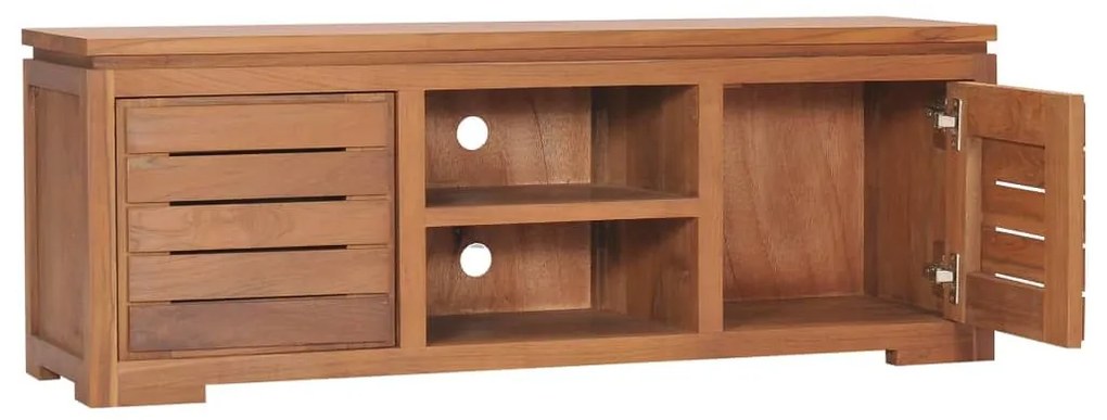 Έπιπλο Τηλεόρασης 110 x 30 x 40 εκ. από Μασίφ Ξύλο Teak - Καφέ