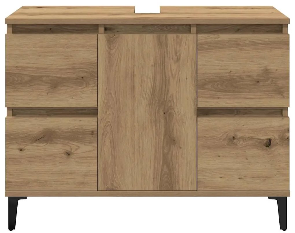 vidaXL Ντουλάπι Νιπτήρα τεχνίτης Δρυς 80 x 33 x 60 εκ