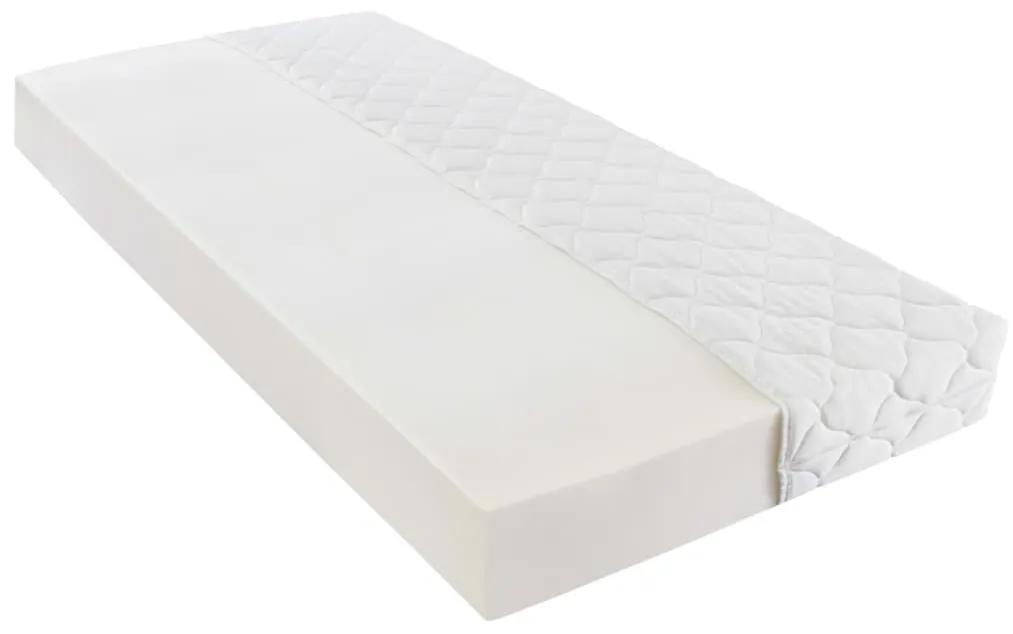 Κρεβάτι Λευκό 140 x 200 εκ. από Συνθετικό Δέρμα με Στρώμα - Λευκό