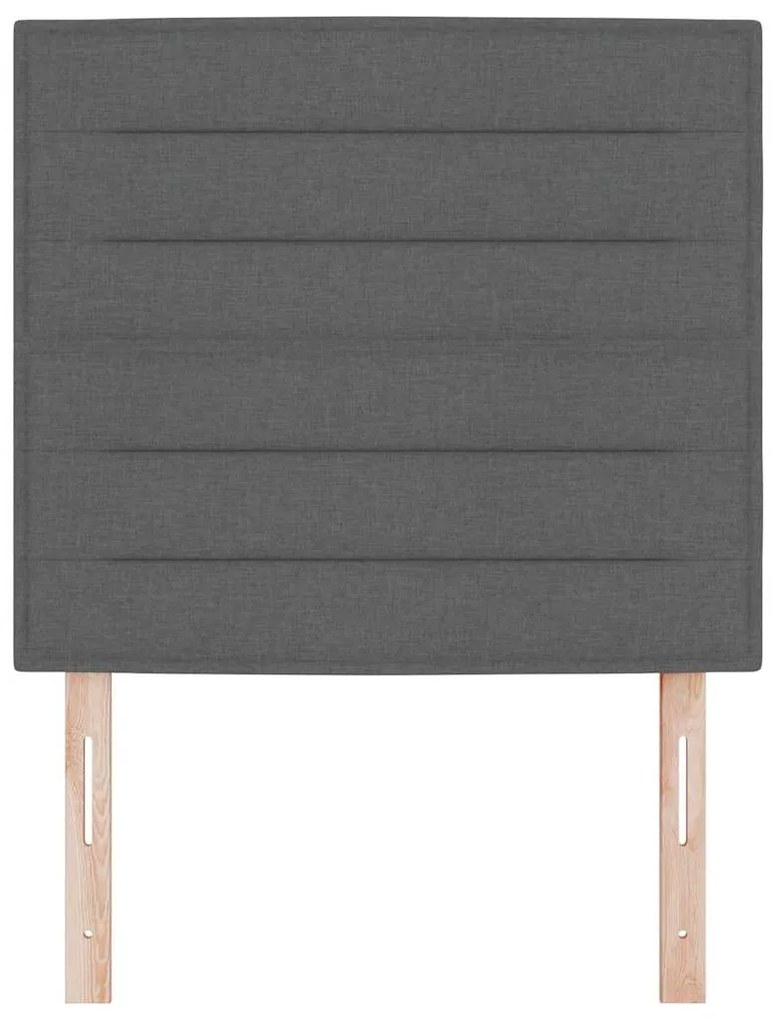 vidaXL LED κεφαλάρι με φώτα λωρίδας LED Σκούρο γκρι 100 cm ύφασμα