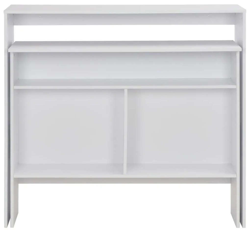 vidaXL Τραπέζι Μπαρ με 2 Επιφάνειες Λευκό 130 x 40 x 120 εκ.