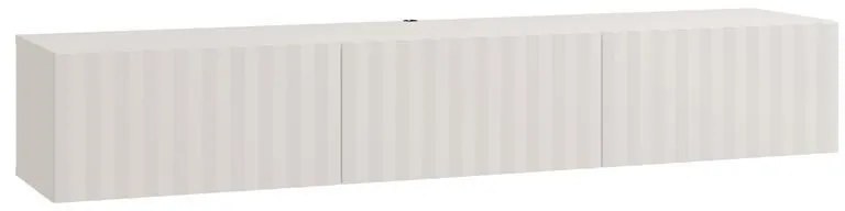 Έπιπλο Τηλεόρασης Antibes 192 3K3V Κρεμαστό Λευκό - Λευκό Ματ 192x42x32 εκ. 192x42x32 εκ.