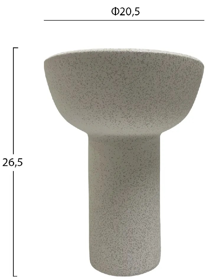 ΕΠΙΤΡΑΠΕΖΙΟ ΚΕΡΑΜΙΚΟ ΔΙΑΚΟΣΜΗΤΙΚΟ ELENDIL HM4603.01 ΥΠΟΛΕΥΚΟ ΚΡΥΣΤΑΛΛΙΚΟ Φ20x26,5Υεκ