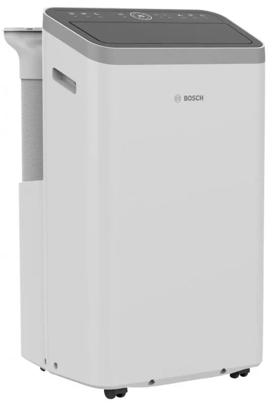 Κινητό κλιματιστικό Bosch Cool 4000, 9000 BTU, 35 m2, A, Αυτόματη εναλλαγή, Χρονοδιακόπτης, Οθόνη LCD, Φορητή λειτουργία, Bial/μαύρο