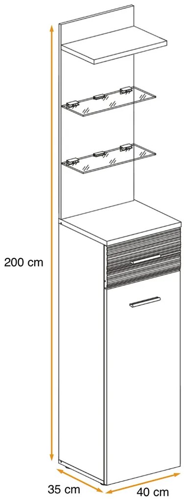 Swap XIX Σύνθεση Καφέ δρυς 280x180x40