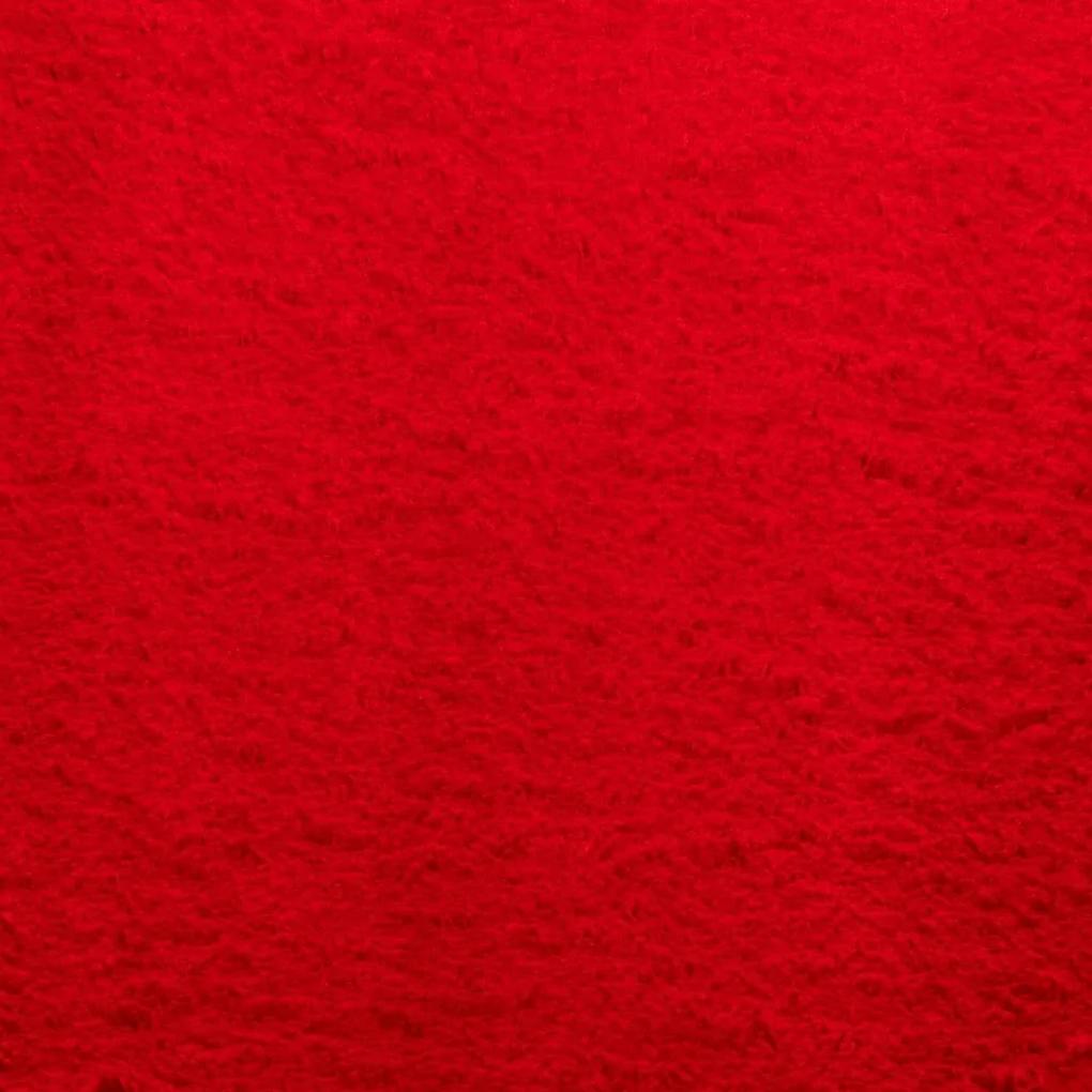 Χαλί HUARTE με Κοντό Πέλος Μαλακό/ Πλενόμενο Μπλε 120x170 εκ. - Κόκκινο