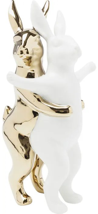 Διακοσμητικό Hugging Rabbits Medium 44756x44692x44705εκ - Χρυσό