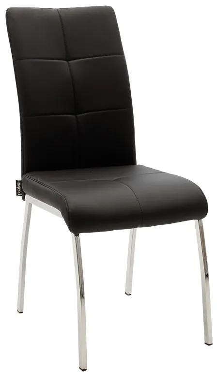 Καρέκλα Ariadne PU μαύρο-πόδι χρωμίου Υλικό: METAL - PU 127-000131