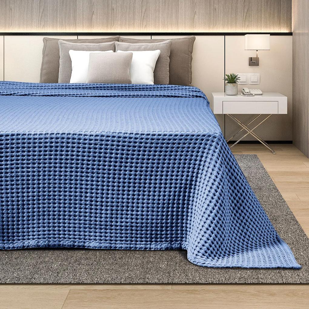 Κουβέρτα Πικέ Μονή 160×240 ADAM HOME BLUE 160X240