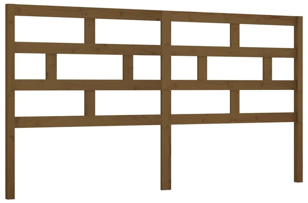 vidaXL Κεφαλάρι κρεβατιού Καφέ 206x4x100 εκ. από Μασίφ Ξύλο Πεύκου