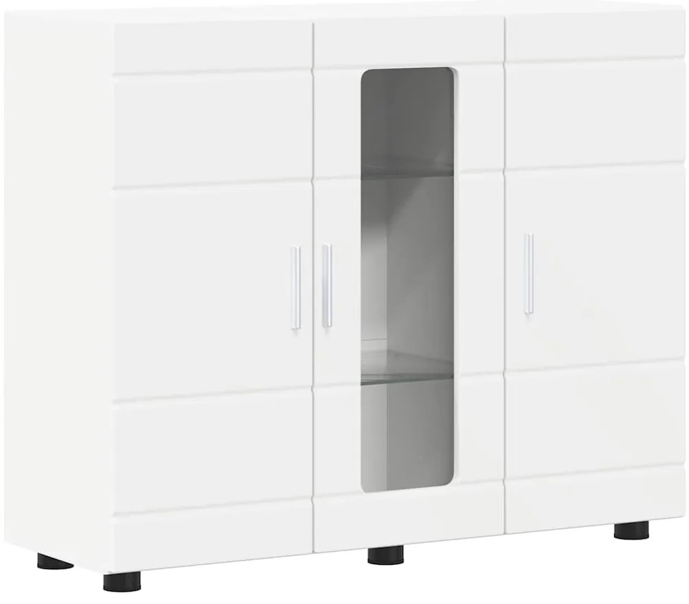 vidaXL Πλαϊνό γραφείο Λευκό 55.5 x 29 x 100 εκ Επεξεργασμένο ξύλο