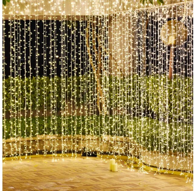 Λαμπάκια 360 Flash LED Κουρτίνα WW IP44 200x200cm Πράσινο Καλώδιο X08360114 ACA-X08360114-Πράσινο X08360114