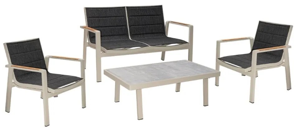 Σαλόνι Κήπου Nofi 2.0-2 01-00-1771 (Σετ 4Τμχ) Beige-Anthracite 4 Θέσεων