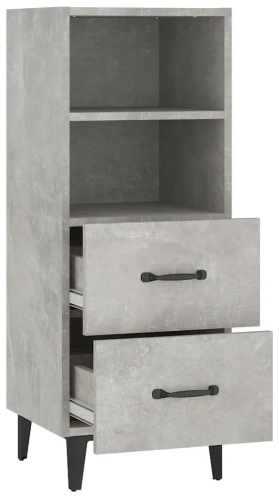 vidaXL Ντουλάπι Γκρι Σκυροδέματος 34,5x34x90 εκ. Επεξεργασμένο Ξύλο