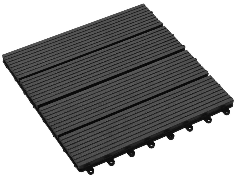 vidaXL Πλακάκια Deck 22 τεμ. Μαύρα 30 x 30 εκ. 2 μ² από WPC