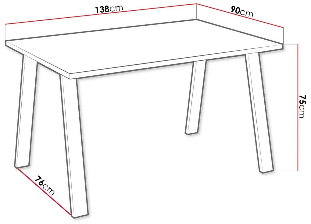 Τραπέζι Tucson 141, Άσπρο, 75x90x138cm, 47 kg, Πλαστικοποιημένη μοριοσανίδα, Μέταλλο | Epipla1.gr