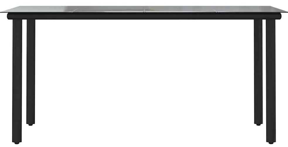 vidaXL Σετ Τραπεζαρίας Κήπου 5 τεμ. Γκρι Συνθ.Ρατάν/Γυαλί με Μαξιλάρια