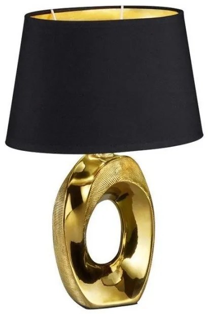Επιτραπέζιο Φωτιστικό Taba χρυσό ή ασημί Φ23 Trio Lighting-R50511079-Μαύρο-Χρυσό R50511079