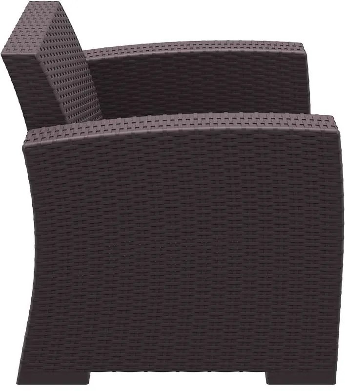 Πολυθρόνα Monaco Brown Πολυπροπυλενίου 82X79X79εκ.