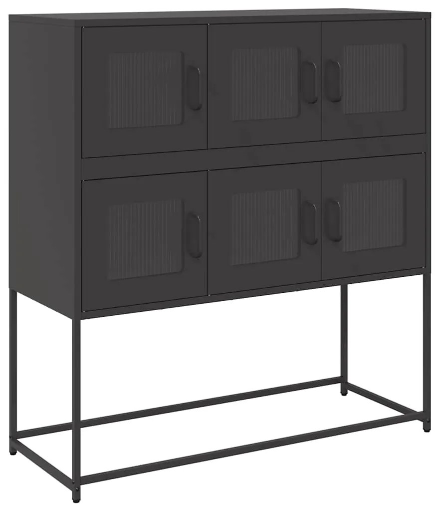 vidaXL Ντουλάπι Μαύρο 100,5x39x107 εκ. από Χάλυβα Ψυχρής Έλασης
