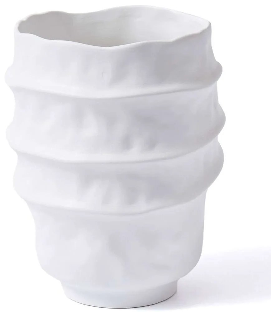 Βάζο 742TMA4888 17x17x25cm White Aberto Design Ceramic