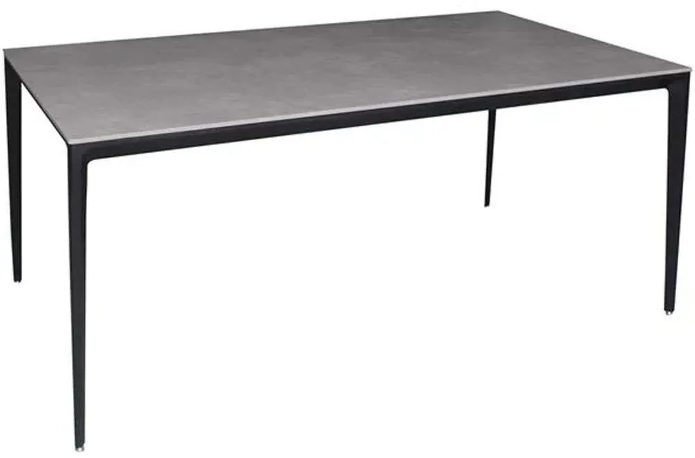 Τραπέζι Barret ΕΜ835,2 140x80x74cm Stone Grey-Black Aluminum,Technomarble