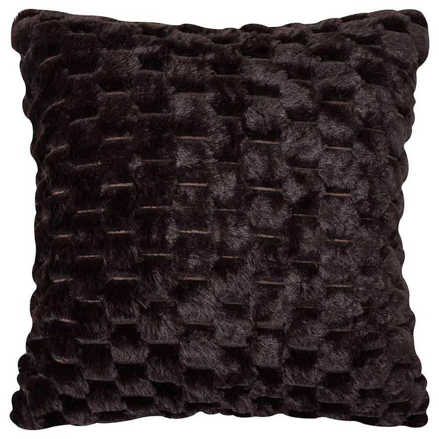 Γούνινη Διακοσμητική Μαξιλαροθήκη (45x45) Silk Fashion Mink Brown
