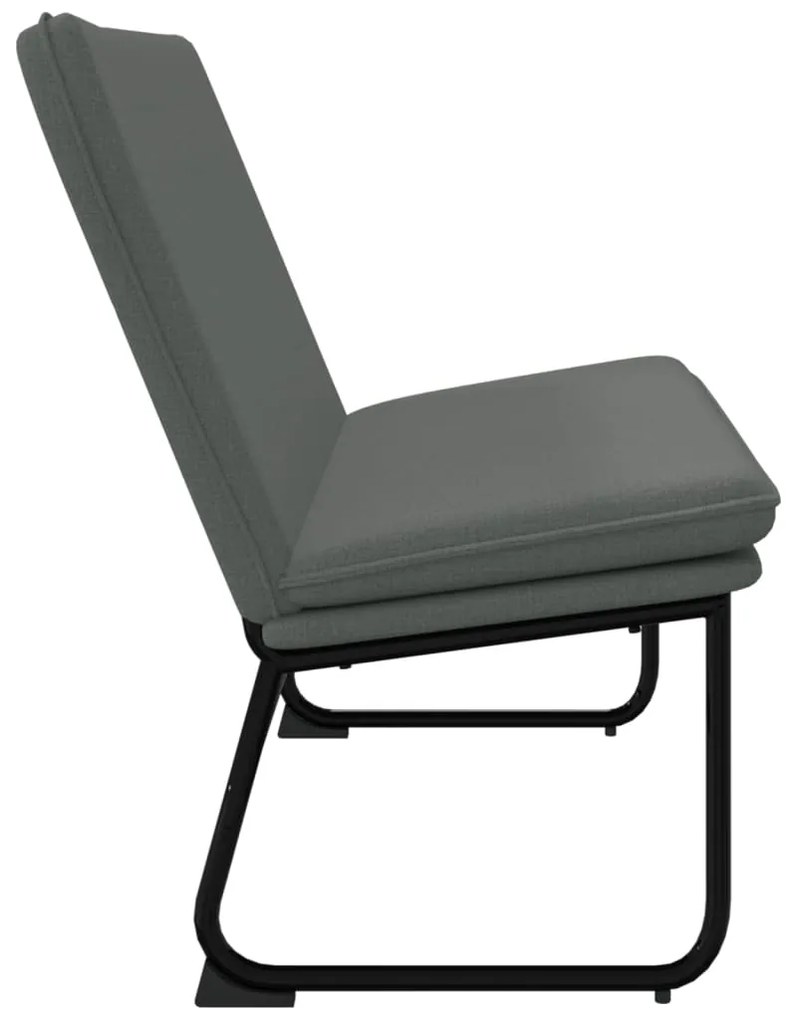 vidaXL Πάγκος Σκούρο Γκρι 100x75x76 εκ. Υφασμάτινος