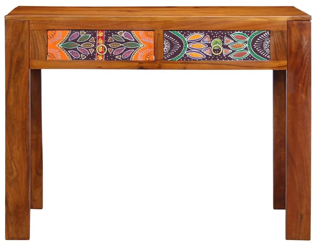 vidaXL Γραφείο με συρτάρι Καφέ 100 x 50 x 75 cm Μασίφ ξύλο ακακίας