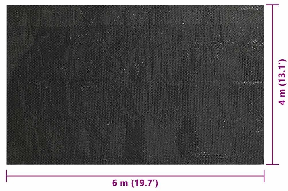 vidaXL Κάλυμμα Πισίνας Ορθογώνιο Μαύρο 600 x 400 εκ. από Πολυαιθυλένιο