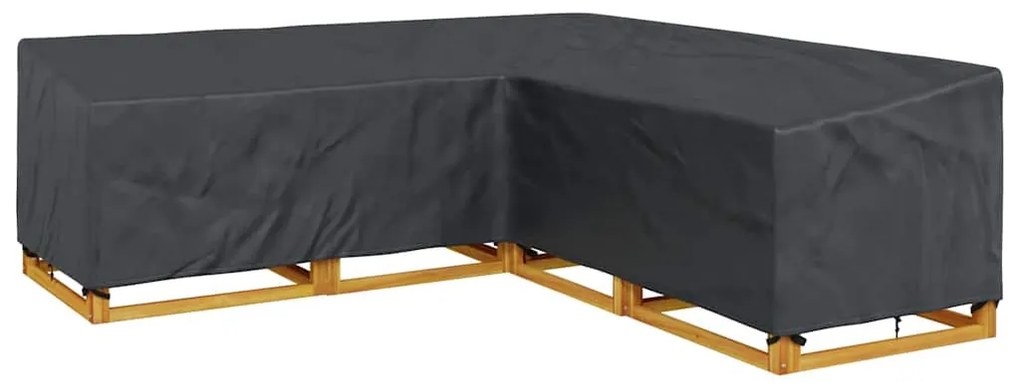 vidaXL Κάλυμμα επίπλων Μαύρο 255 x 255 x 80 εκ. Ύφασμα Oxford 600D